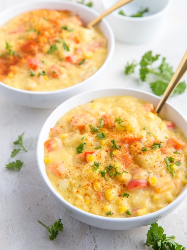 VEGAN CORN CHOWDER STORY