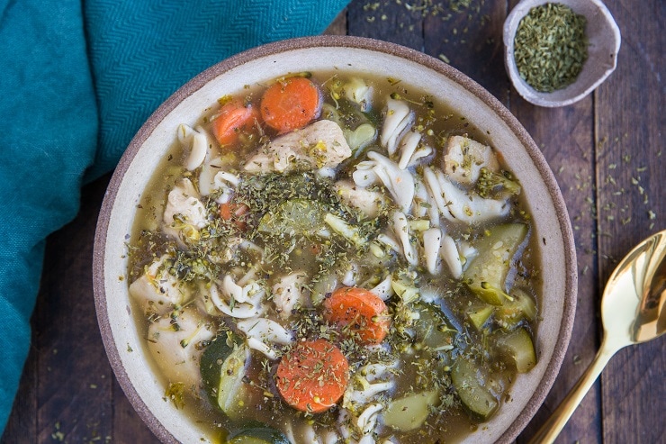 Quick and simple chicken noodle soup recipe made in under 45 minutes