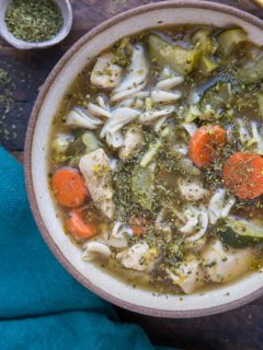 One-Pot Chicken Noodle Soup with gluten-free noodles - an easy nourishing soup recipe