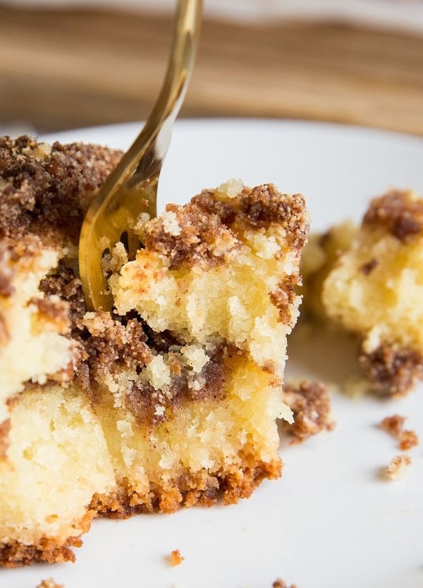 Dairy-Free Keto Coffee Cake made sugar-free and grain-free