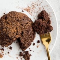 Low-Carb Mug Brownies for two - grain-free, sugar-free, magically delicious!