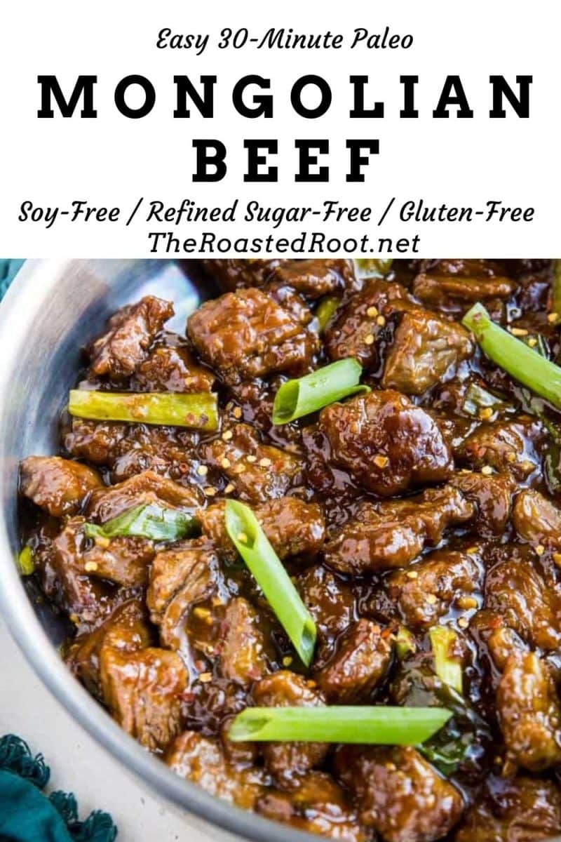 30-Minute Paleo Mongolian Beef - an easy, healthy dinner recipe. Soy-free, refined sugar-free, dairy-free, flavorful and delicious!