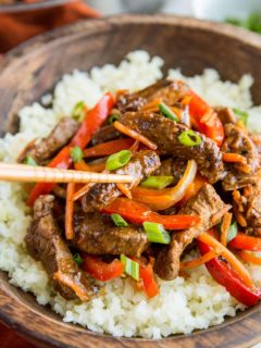 Delicious healthier Szechuan Beef tastes authentic and is fun to make! Challenge your sense of culinary adventure with this complexly flavored dish.