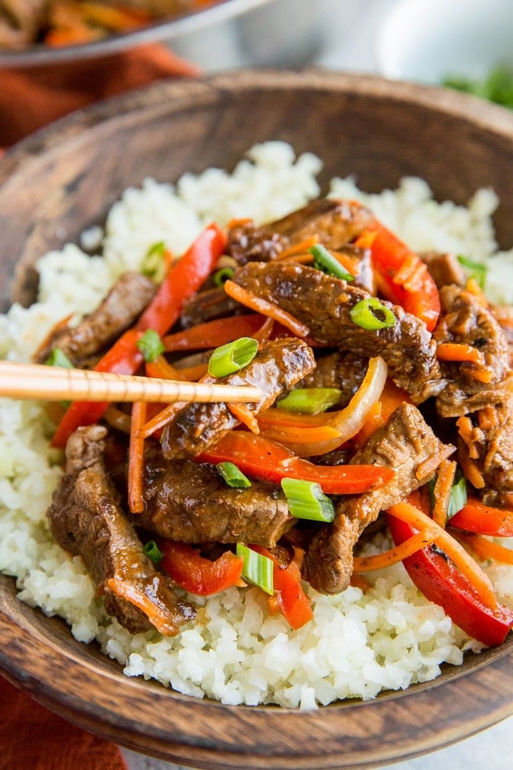Delicious healthier Szechuan Beef tastes authentic and is fun to make! Challenge your sense of culinary adventure with this complexly flavored dish.