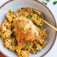 Quick and simple Arroz Con Pollo - a basic, delicious recipe for chicken and rice