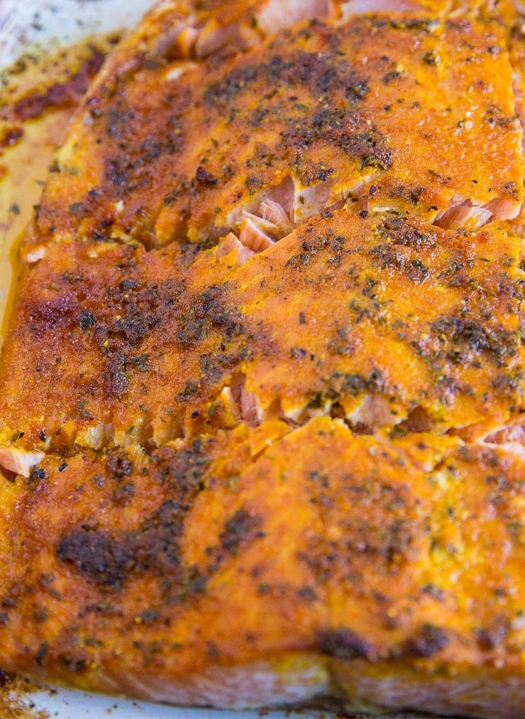 Turmeric Baked Salmon is loaded with health benefits. This anti-inflammatory meal is so easy to make!