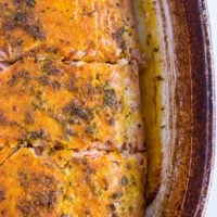 Baked Turmeric Salmon - only a few ingredients are needed to make this superfood dinner recipe happen!