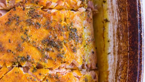 Baked Turmeric Salmon - only a few ingredients are needed to make this superfood dinner recipe happen!