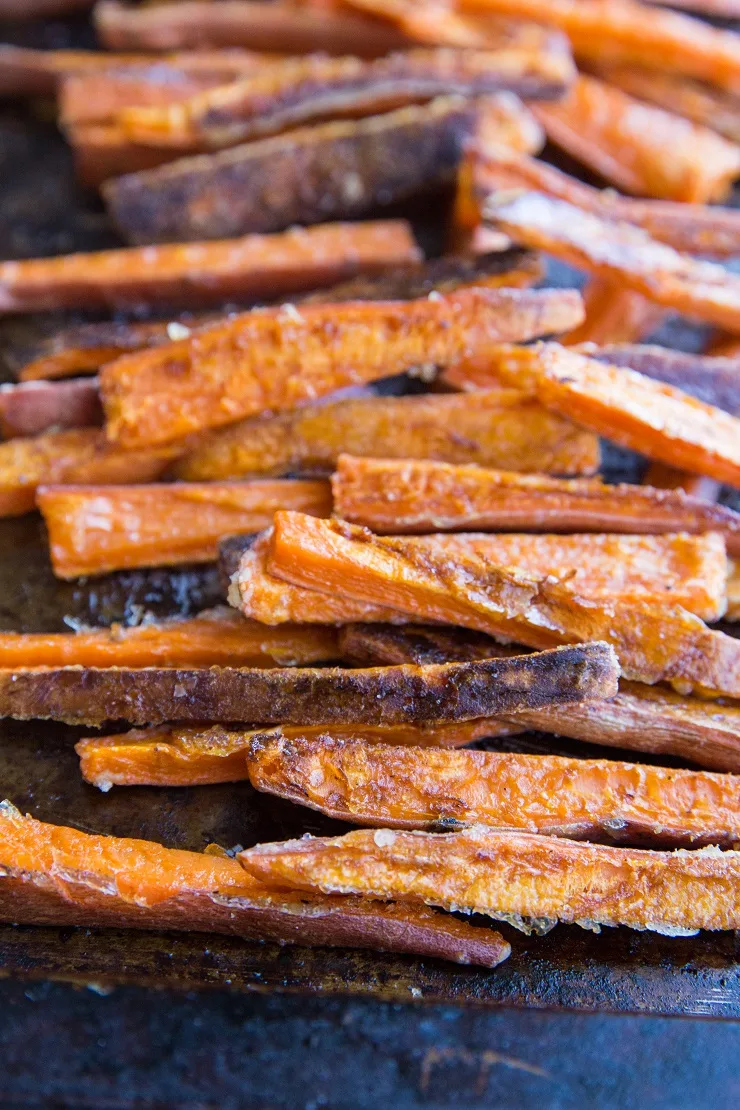 Baked sweet potato fries and air fryer sweet potato fries