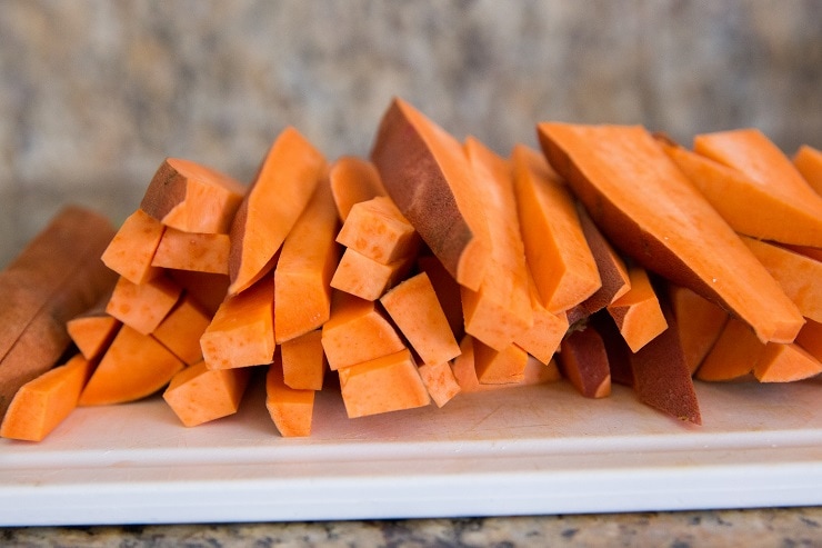 How to cut sweet potato fries