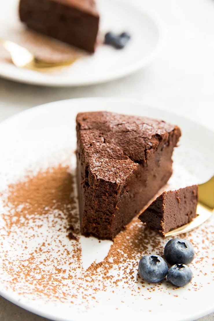Rich and delicious Flourless Keto Chocolate Cake Recipe made with basic ingredients. Dairy-free, gluten-free, absolutely delicious!