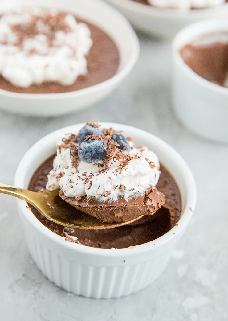 Dairy-Free Sugar-Free Pots de Crème recipe - an amazing healthy dessert recipe that is low-carb and keto