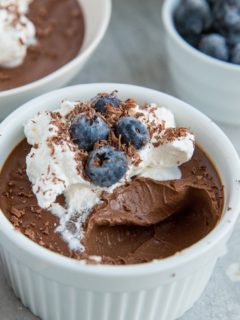 Keto Pots de Crème - a 3-ingredient dairy-free pot de creme recipe that is sugar-free and keto friendly