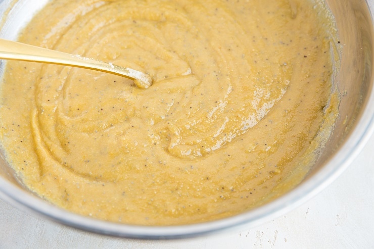 Lemon Poppy Seed Blondies batter