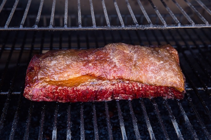 Smoked brisket - brisket on a smoker