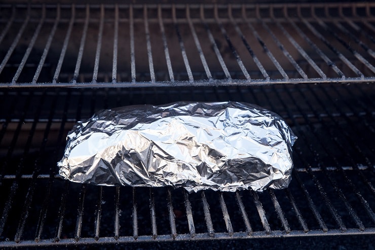 Double wrap the brisket in foil and smoke for another few hours