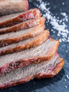 Smoked Brisket - an easy tutorial on how to smoke brisket, including tips and tricks for making the best smoked brisket