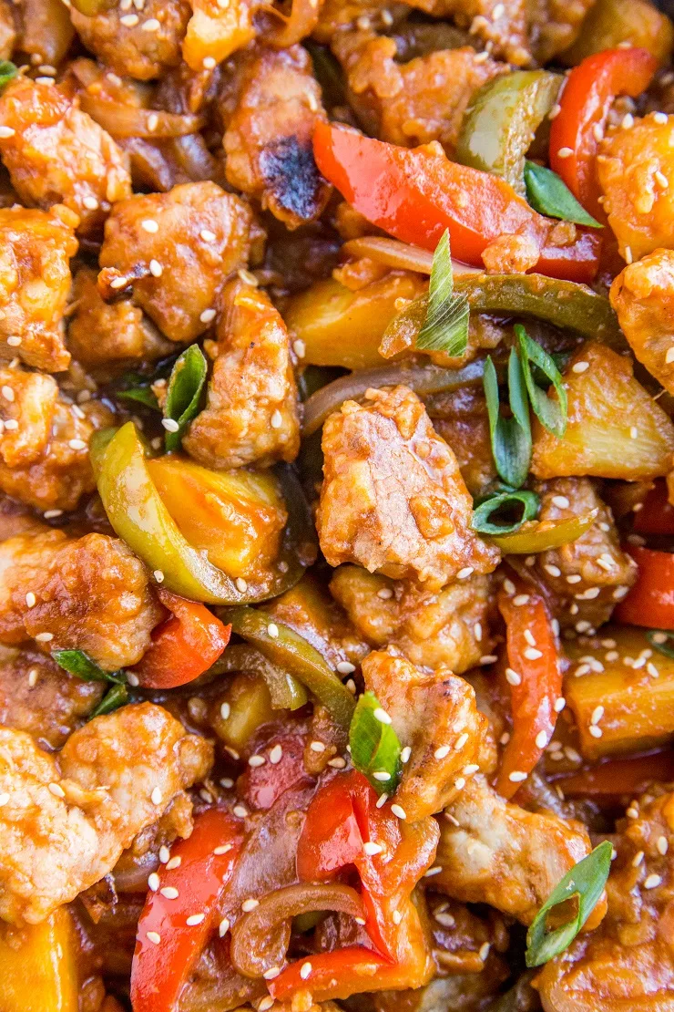 Healthy Sweet and Sour Pork recipe made in less than 45 minutes