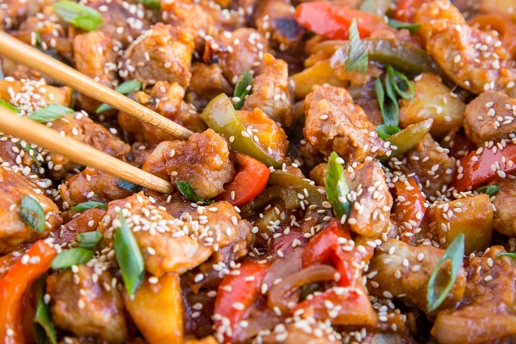 Delicious and easy Sweet & Sour Pork recipe made in less than 45 minutes