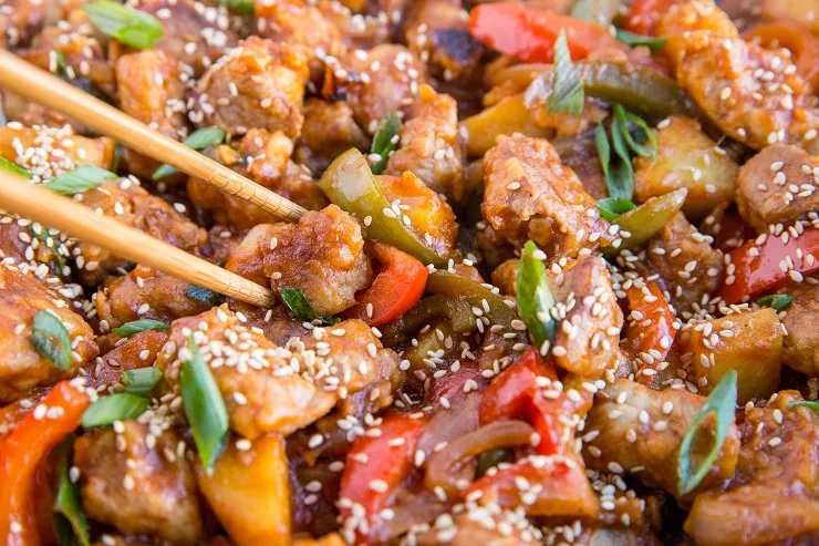 Delicious and easy Sweet & Sour Pork recipe made in less than 45 minutes