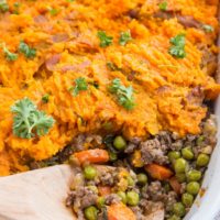 Easy Shepherd's Pie with Sweet Potatoes - a goof-proof recipe that comes together quickly and easily!