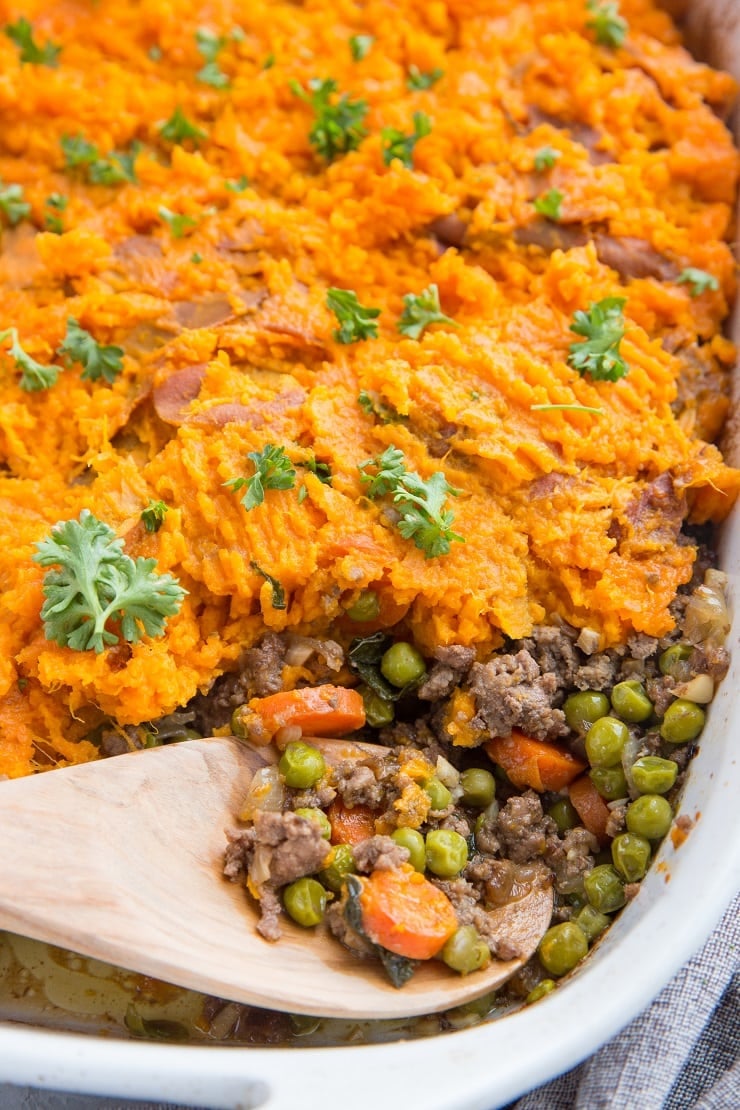 Easy Shepherd's Pie with Sweet Potatoes - a goof-proof recipe that comes together quickly and easily!