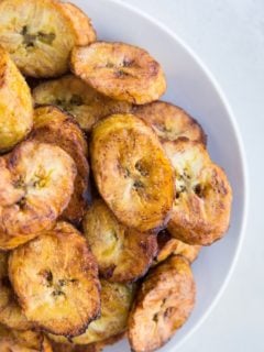 Fried Plantains - an easy tutorial on how to make fried plantains - how to pick perfect plantains for frying, how to cut plantains, and more!