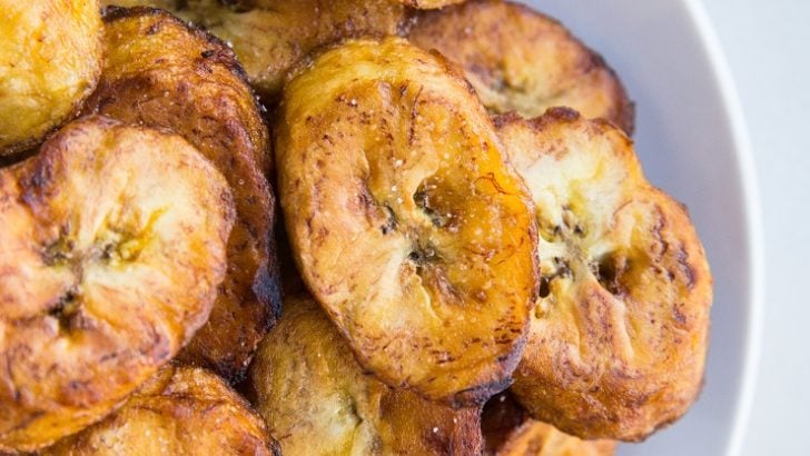 Fried Plantains - an easy tutorial on how to make fried plantains - how to pick perfect plantains for frying, how to cut plantains, and more!