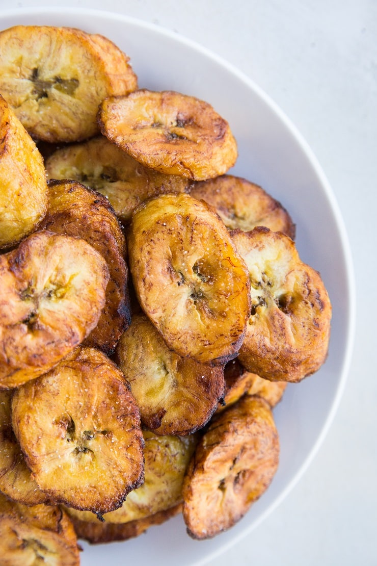 Fried Plantains - an easy tutorial on how to make fried plantains - how to pick perfect plantains for frying, how to cut plantains, and more!