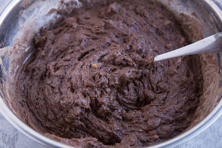 Stir the muffin batter well until combined