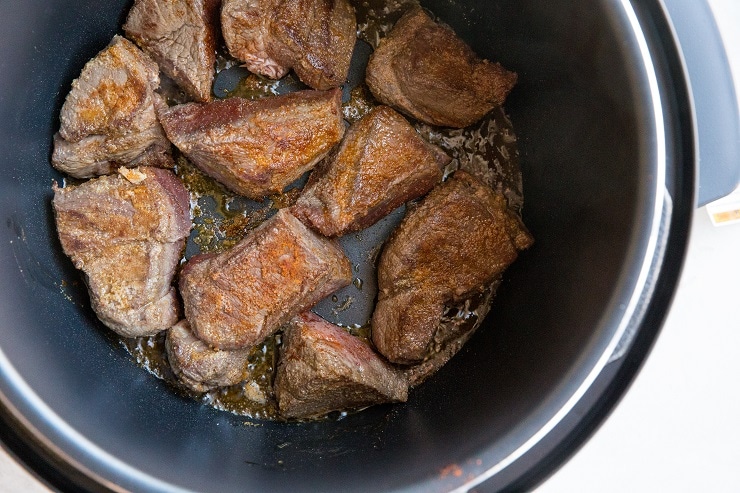Sear the meat in the Instant Pot