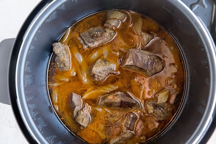 Finished beef in the instant pot