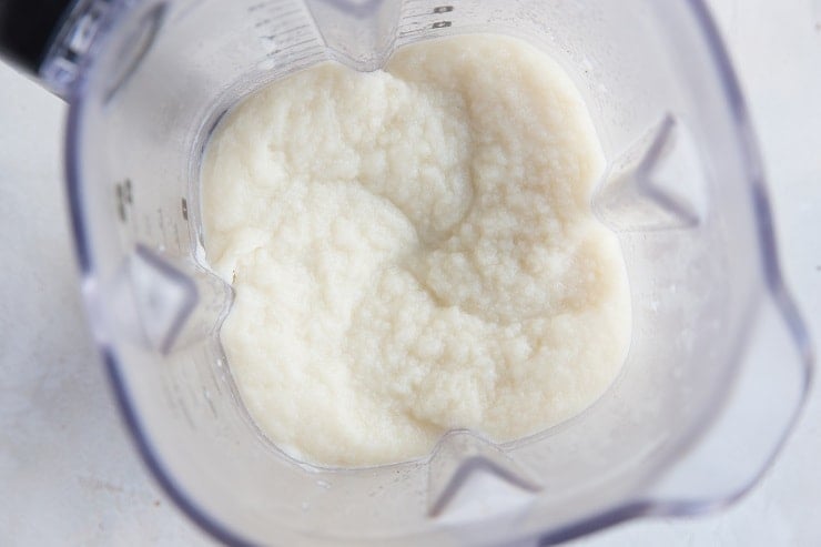 Blend the cauliflower in a blender until smooth and creamy