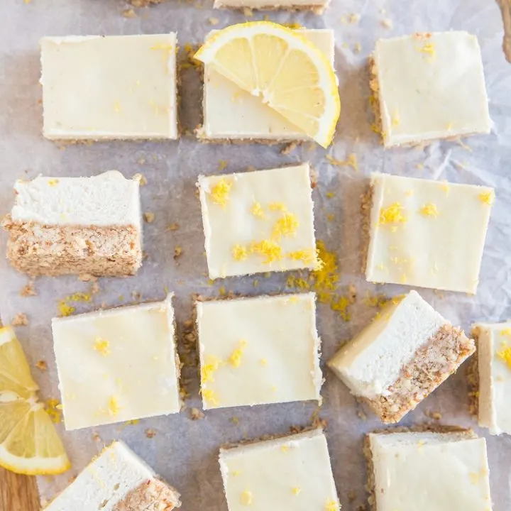 Low-Carb Keto Lemon Cheesecake Bars - dairy-free, grain-free, deliciously creamy and delicious cheesecake that is sugar-free!