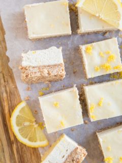 Keto Lemon Cheesecake Bars - no-bake lemon bars made dairy-free, grain-free and sugar-free. A low-carb dessert recipe!