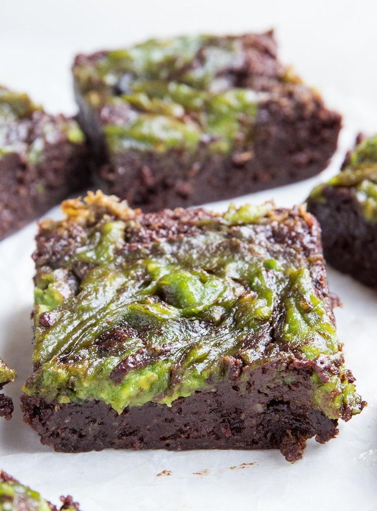 Grain-Free Sugar-Free Mint Brownies - moist, fudgy, AMAZING brownie recipe - keto, low-carb, sugar-free, healthy