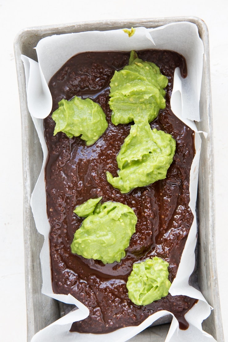 Transfer brownie batter to a loaf pan