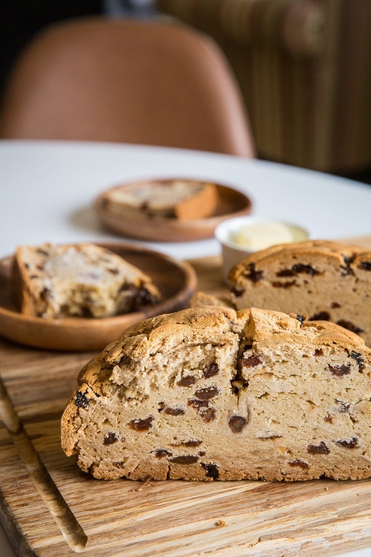 Gluten-Free Kombucha Soda Bread - dairy-free Irish Soda Bread recipe made with kombucha instead of buttermilk. Amazingly fluffy yet crunchy bread for St. Patrick's Day