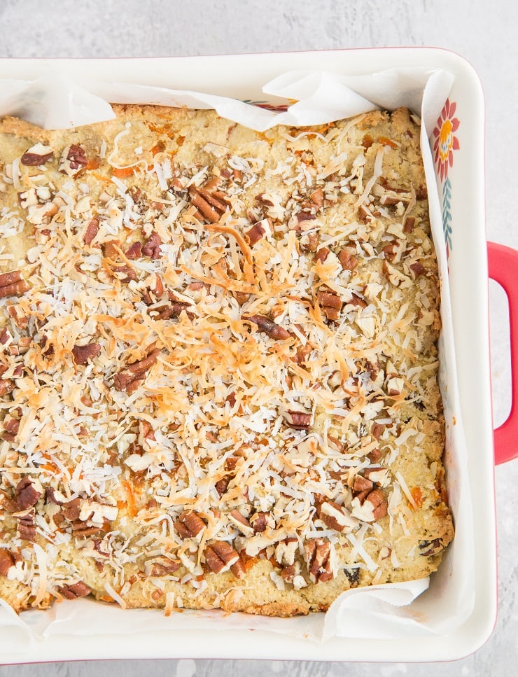 Batch of Paleo Carrot Cake Blondies