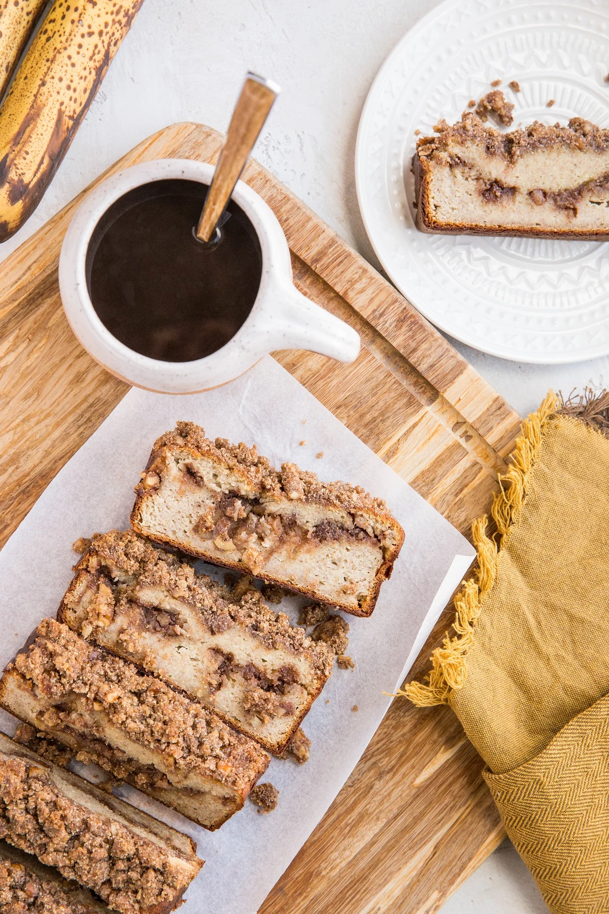 Grain-Free Cinnamon Swirl Banana Bread made paleo-friendly with almond flour and pure maple syrup.