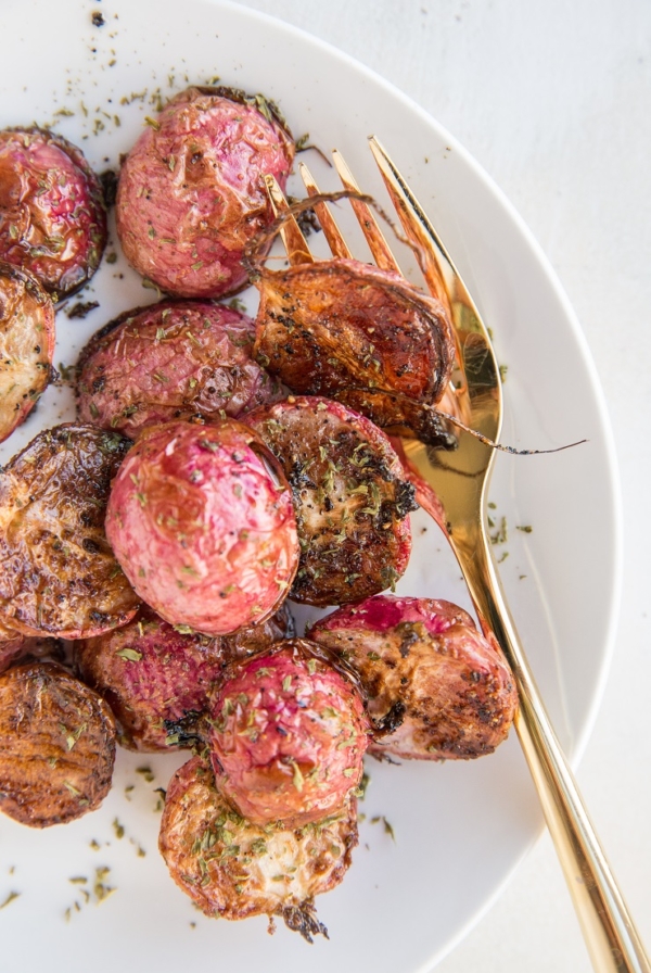 Roasted Radishes - an easy tutorial on how to make perfect roasted radishes for a healthy side dish.