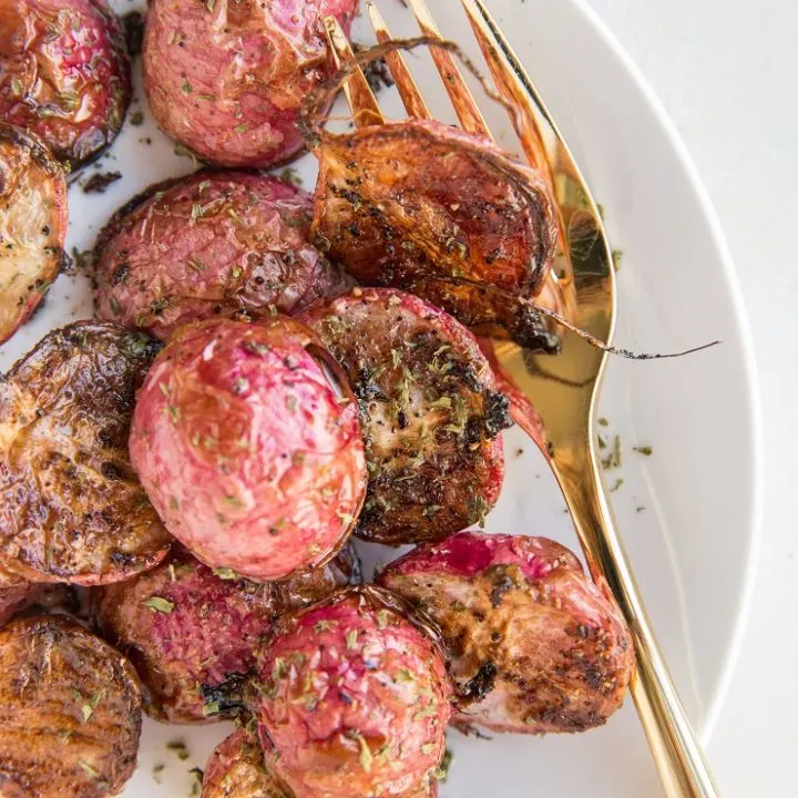 Roasted Radishes - an easy tutorial on how to make perfect roasted radishes for a healthy side dish.