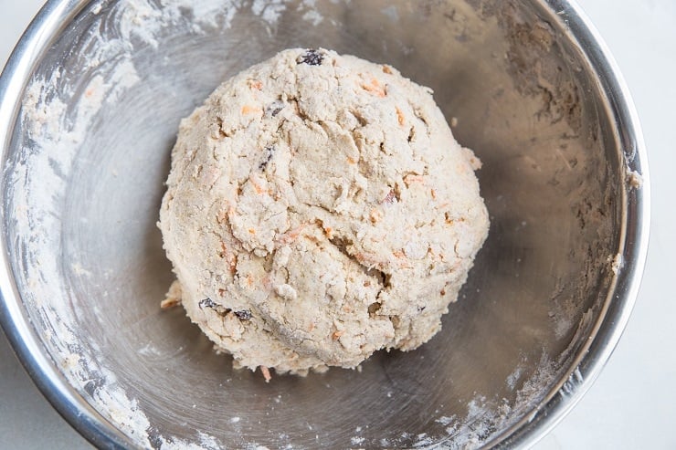 Use your hands to knead the dough into a ball