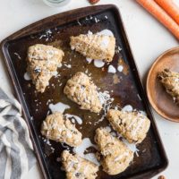 Vegan Carrot Cake Scones - gluten-free, refined sugar-free, dairy-free scone recipe made with carrot cake goodies for the ultimate treat!