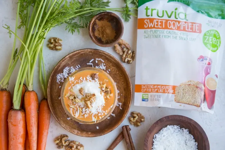 Carb-Conscious Carrot Cake Smoothie with Truvia