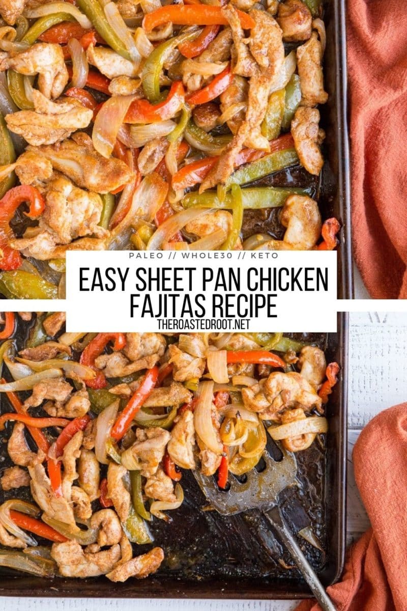 30-Minute Sheet Pan Chicken Fajitas is a quick and easy meal requiring just one sheet pan and a few ingredients