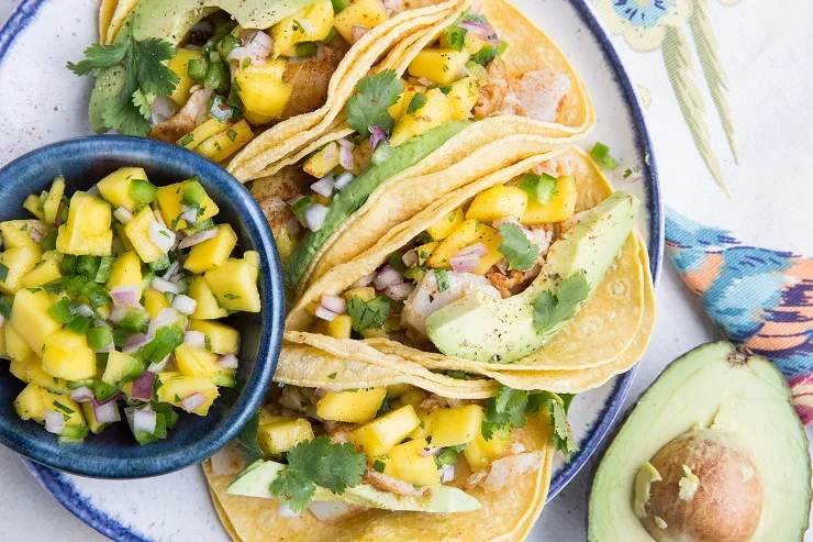 Easy Cod Tacos with Mango Salsa - an easy recipe perfect for any night of the week.