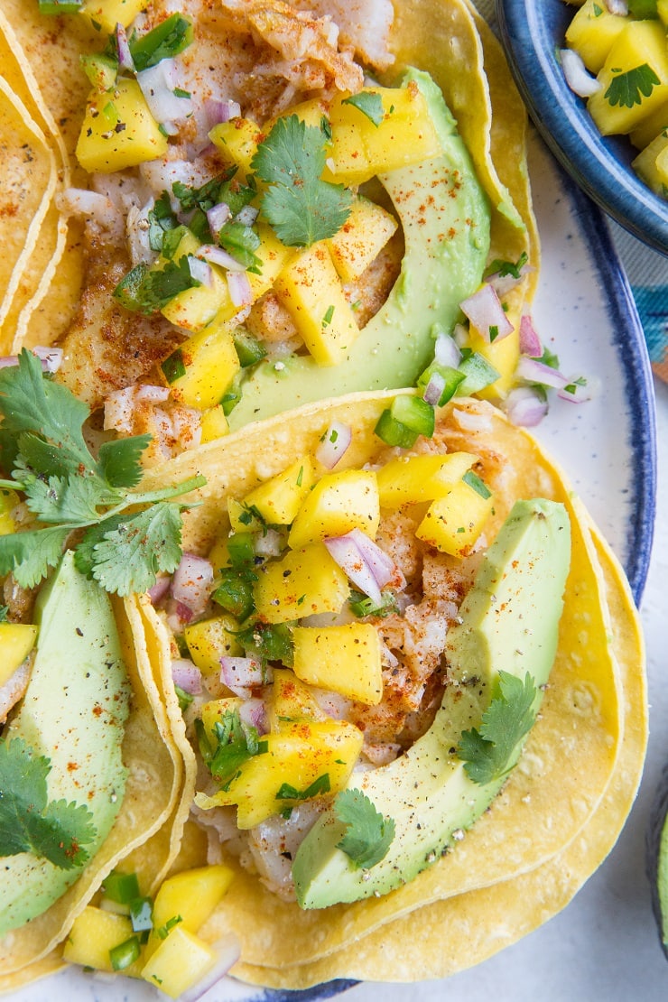 Fish Tacos with Mango Salsa are fresh, vibrant, and easy to make!