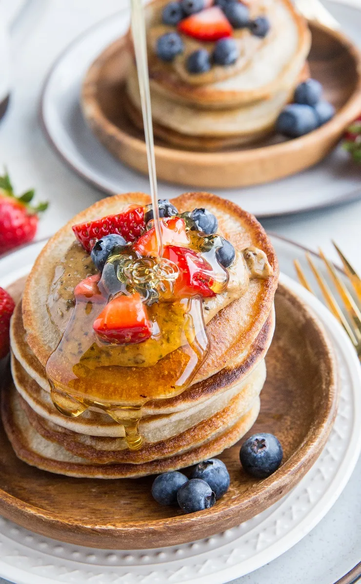 Dairy-Free Gluten-Free Kombucha Pancakes - amazing pancake recipe that tastes similar to buttermilk or sourdough pancakes
