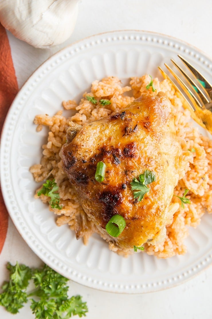 Instant Pot Spanish Rice with Chicken is a flavorful, delicious meal of tender chicken and perfectly cooked flavorful rice. Perfect for meal prep or any night of the week
